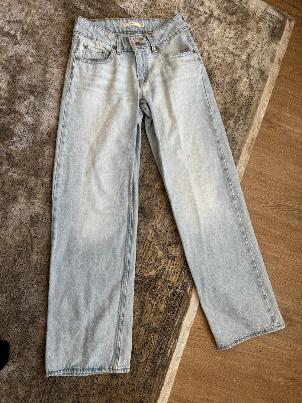 Levi’s Women's Super Low Light Blue Straight-Leg Jeans